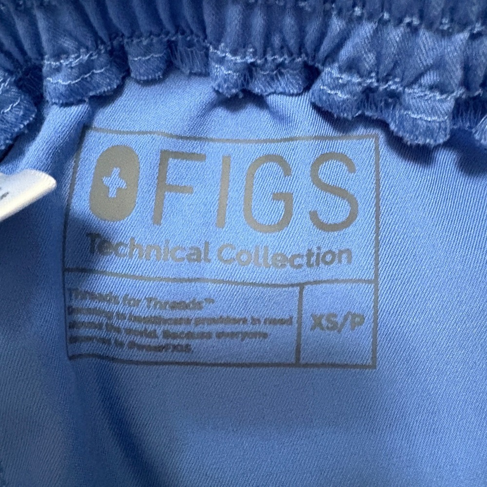 FIGS Womens XSP Scrub Pants Blue Straight Leg TW2000P PO1404 - Picture 3 of 5